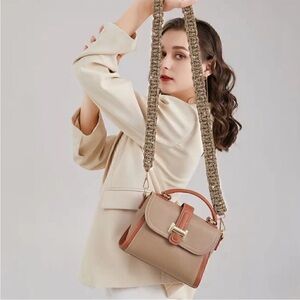 Brand New Two-Tone Silver & Gold Sparkly Braided Rhinestone Crystal STRAP ONLY